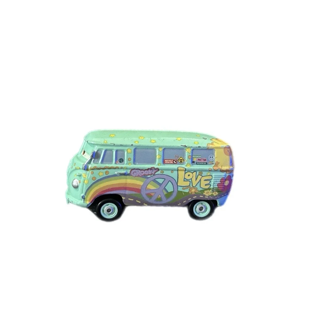Mattel Disney Pixar Cars Fillmore VW Bus‎ Hippie Love Peace Van Diecast